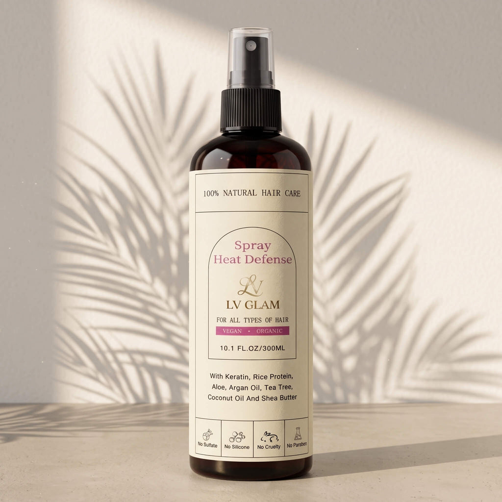 LV GLAM™ Spray Heat Defense | Natural Heat Protectant & Frizz Control Spray