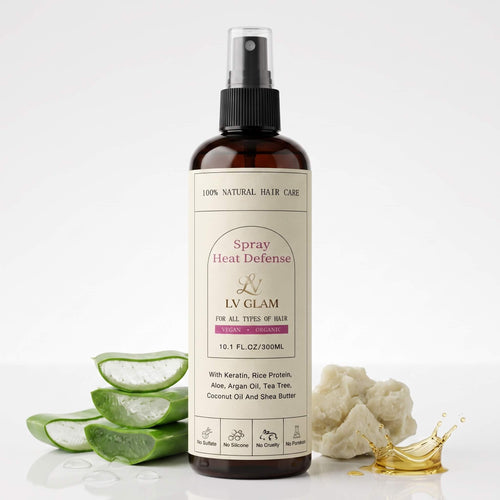LV GLAM™ Spray Heat Defense | Natural Heat Protectant & Frizz Control Spray