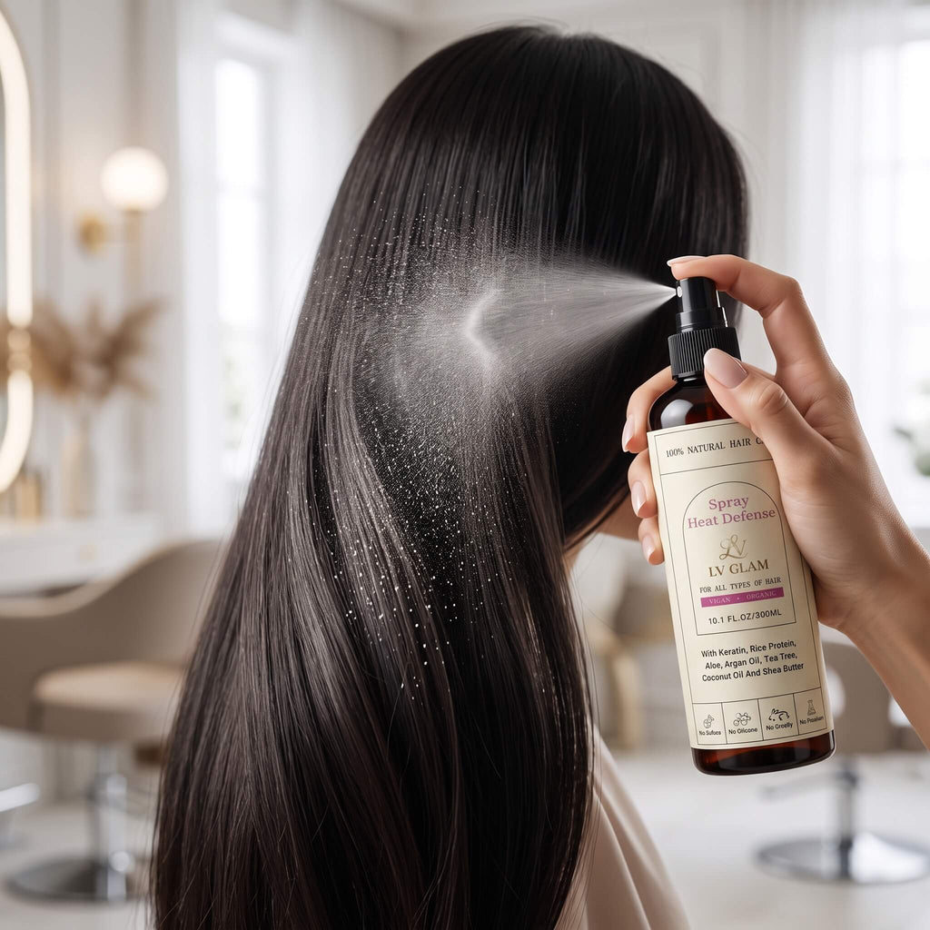 LV GLAM™ Spray Heat Defense | Natural Heat Protectant & Frizz Control Spray
